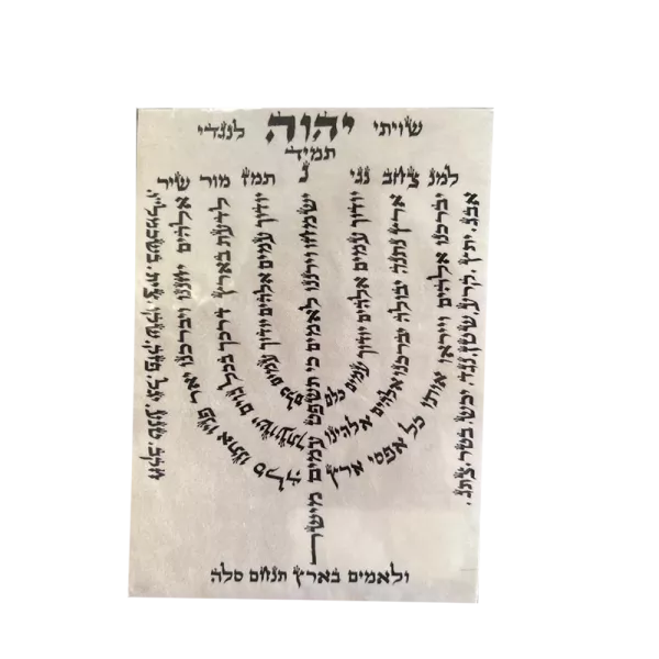 מנורה על קלף